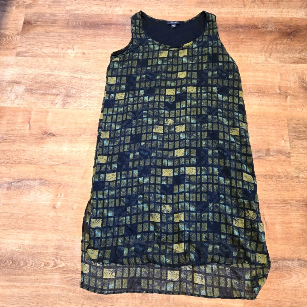 Metaphor Green Sleeveless Sheath Midi Dress
